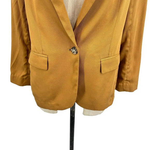 J. Crew Alfie Blazer Jacket in Gramercy Twill Camel Lyocell SIze 10 - Picture 4 of 15